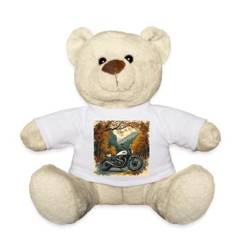 Quiet Luxury Motorcycling Poster - Teddy - Weiß - Vorne