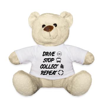 Bus Driver Schedule - Teddy Bear - white - Front