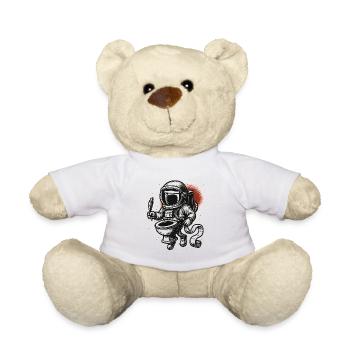 Astronaut auf der Toilette - Teddy - Weiß - Vorne