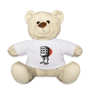 Würfelbau mit Beinen - Teddy - Weiß - Vorne