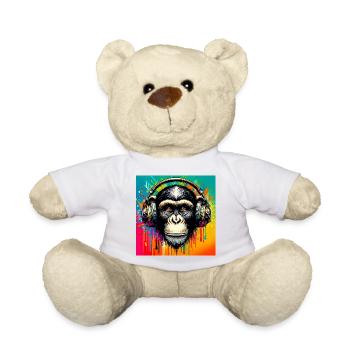 Chimpanzee Monkey - Teddy Bear - white - Front