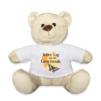 Jeder_Tag_ist_ein_Geschenk - Teddy - Weiß - Vorne