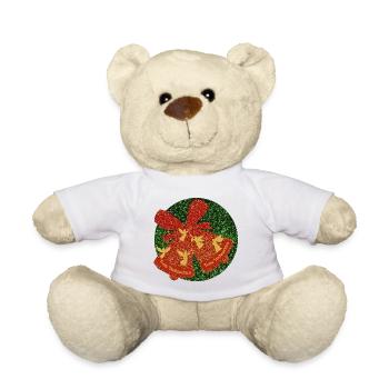 Frohe Weihnachten Weihnachtsglocke Engel fliegend - Teddy - Weiß - Vorne