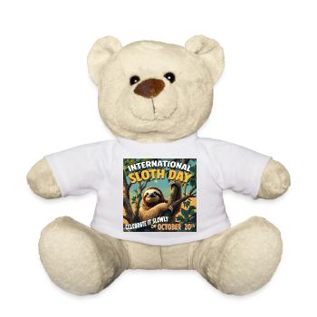 20 octobre – Journée internationale de la paresse - Nounours - blanc - Devant