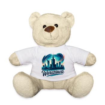 Warsaw Warszawa Capital Poland Gift - Teddy Bear - white - Front