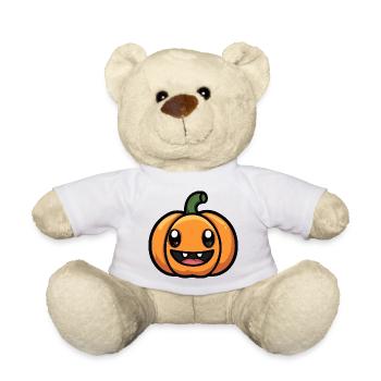 Pumpkin Halloween Autumn Comic - Teddy Bear - white - Front