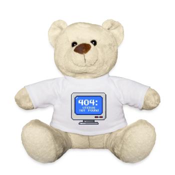 404 : utérus introuvable - Pixel 8 bits - Nounours - blanc - Devant
