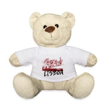 Monument Discoveries Lisbon red illustration - Teddy Bear - white - Front
