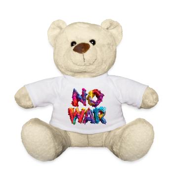 No War Color Explosion - Teddy Bear - white - Front