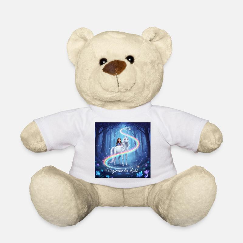 Wegweiser des Lichts im Unicornenwald - Teddy - Weiß