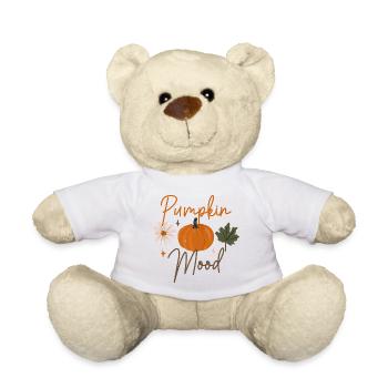 Citrouille Humeur Automne Floral - Nounours - blanc - Devant