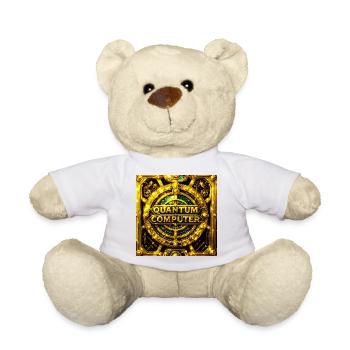 Golden Quantum Computer Emblem - Teddy Bear - white - Front
