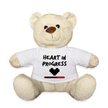 HEART IN PROGRESS Statement - Teddy Bear - white - Front
