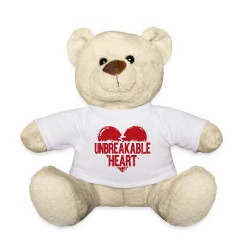 Unbreakable Heart Statement - Teddy Bear - white - Front
