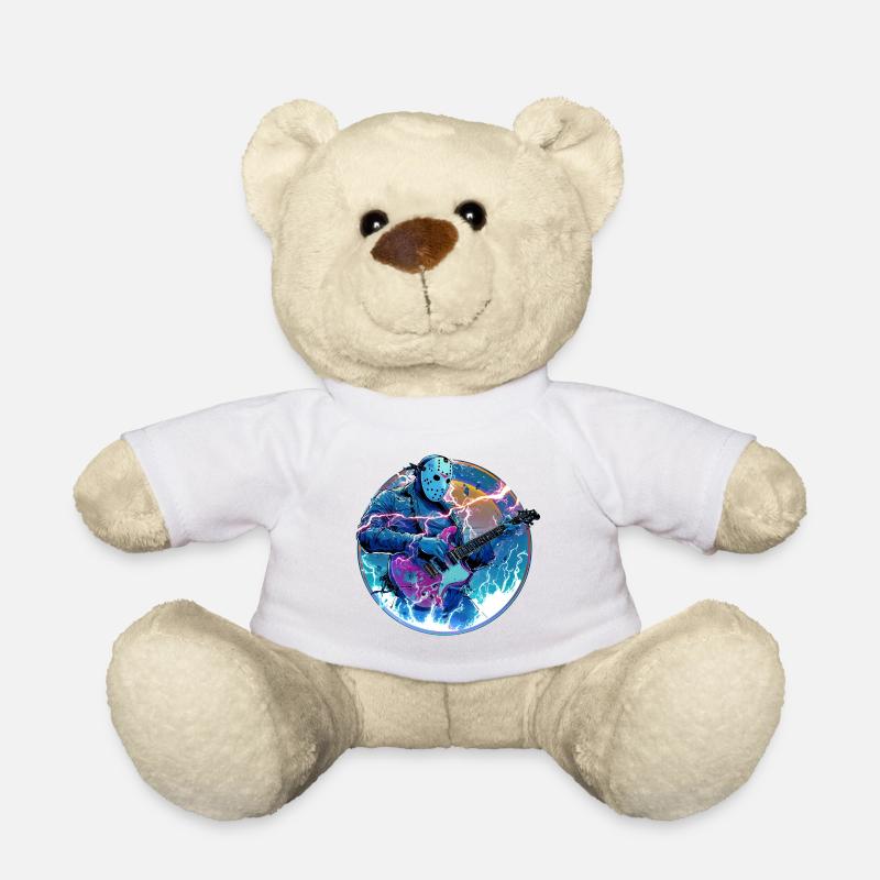 Metal Tshirt - Teddy Bear - white