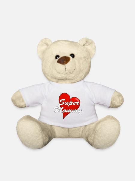 SUPER MOMMY - Teddy - Weiß
