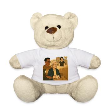 Grandma with grandson - Teddy Bear - white - Front