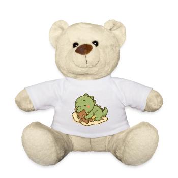 Schlaf gut, kleiner Dino - Teddy - Weiß - Vorne