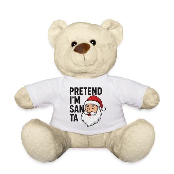 Faites semblant d’être le Père Noël - Nounours - blanc - Devant