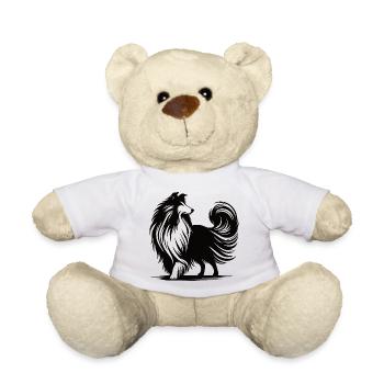 Conception de silhouette de colley cool - Nounours - blanc - Devant