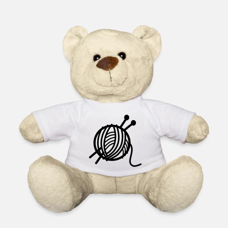Pelote de laine - Nounours - blanc
