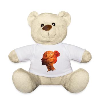 Herbst Silhouette Frau – Elegantes Portrait - Teddy - Weiß - Vorne