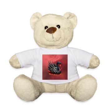 Black Swan with Skulls - Teddy Bear - white - Front