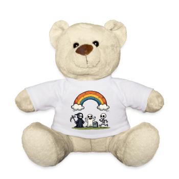 Tod & Freunde Halloween Regenbogen-Szene - Teddy - Weiß - Vorne
