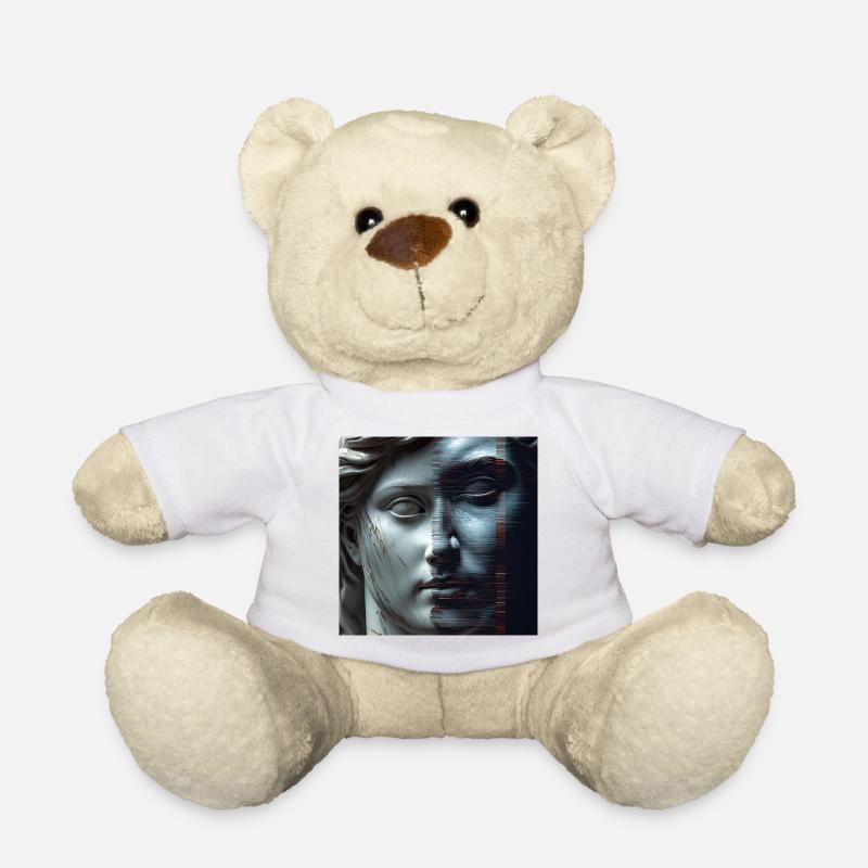 Antike trifft Glitch - Teddy - Weiß