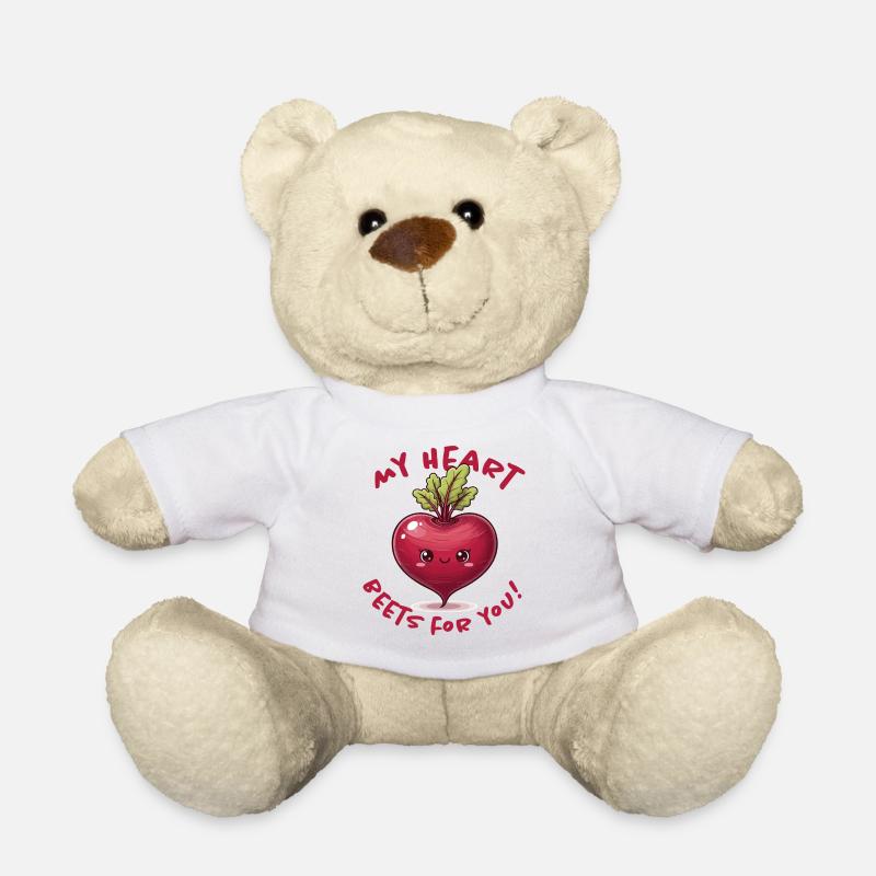 Message d’amour du cœur - Nounours - blanc