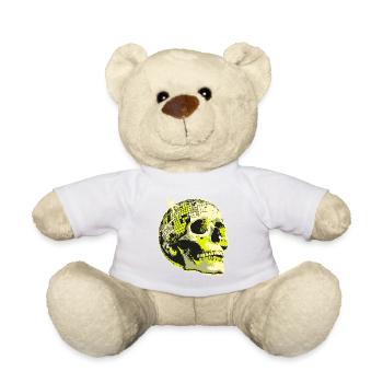 Neon Totenkopf Disco Kugel - Teddy - Weiß - Vorne