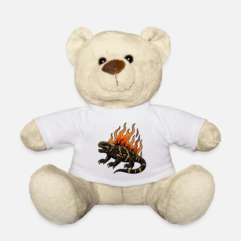 Flammes Gila Crustacé Lézard - Nounours - blanc