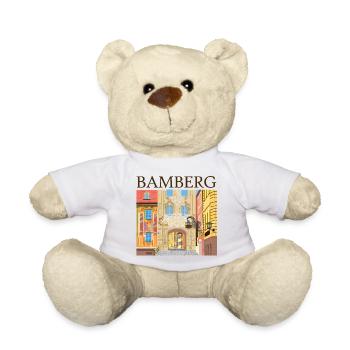 Bamberg, Bavière, Dessin à la main - Nounours - blanc - Devant