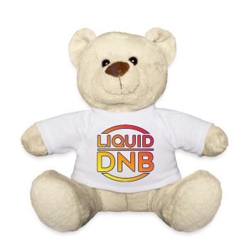 Liquid DNB Neon Logo - Teddy Bear - white - Front