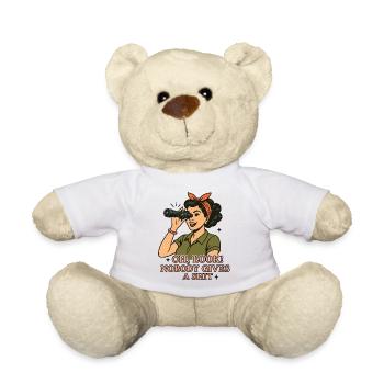 Oh, look! Nobody gives a 💩 - Teddy - Weiß - Vorne