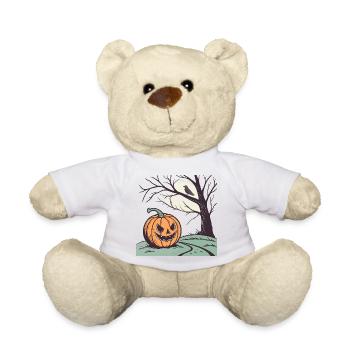 Citrouille Halloween - Nounours - blanc - Devant