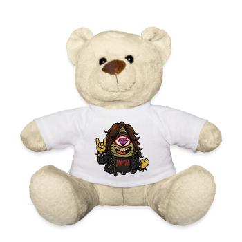 Valueminati Metalhead – Loud, Harder, Metal! - Teddy Bear - white - Front