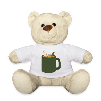 Glühapfel Apfelwein Becher - Teddy - Weiß - Vorne