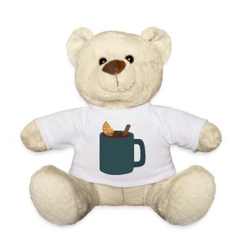 Mulled Wine Mug Illustration - Teddy Bear - white - Front