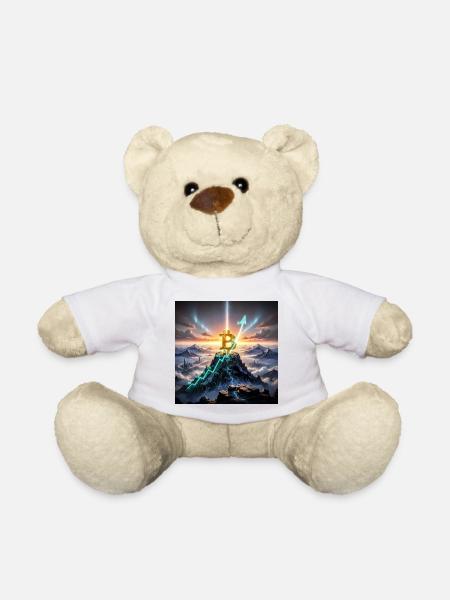 Bitcoin Gipfelaufstieg 3D - Teddy - Weiß