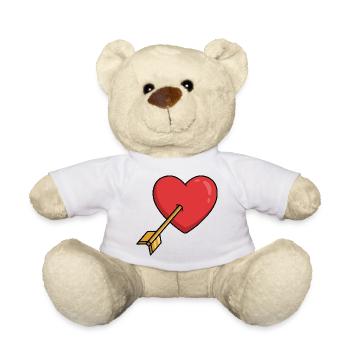 Flèche d’amour du cœur - Nounours - blanc - Devant