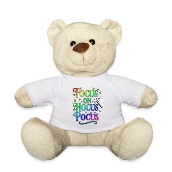 Always the focus on hocus pocus - Teddy Bear - white - Front