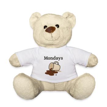 Coffee on Monday – typical start to the week - Teddy Bear - white - Front