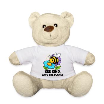 L’abeille sauve la planète - Nounours - blanc - Devant