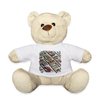 Bunte ägyptische Hieroglyphen Muster - Teddy - Weiß - Vorne