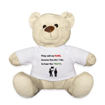 Unhöflich? Just Honest – Lustiges Wahrheitszitat T-Shirt - Teddy - Weiß - Vorne
