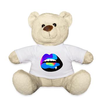 Kosmische Regenbogenlippen - Teddy - Weiß - Vorne