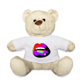Kosmische Regenbogenlippen - Teddy - Weiß - Vorne