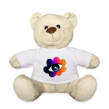 Auge in der Regenbogenwolke - Teddy - Weiß - Vorne