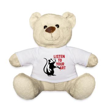 Ratte malt deine Kunst - Teddy - Weiß - Vorne